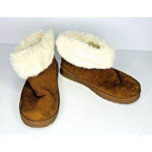 White Mountain Cliffs Ankle Boots 7M Womens Faux Suede & Fur Outdoors Winter